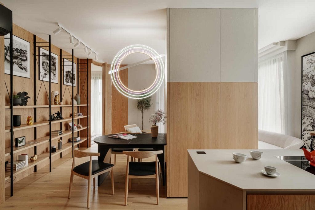 Apartament Japandi w Sopocie, projekt: Jan Sikora, Sikora Wnętrza. Fot. Tom Kurek.