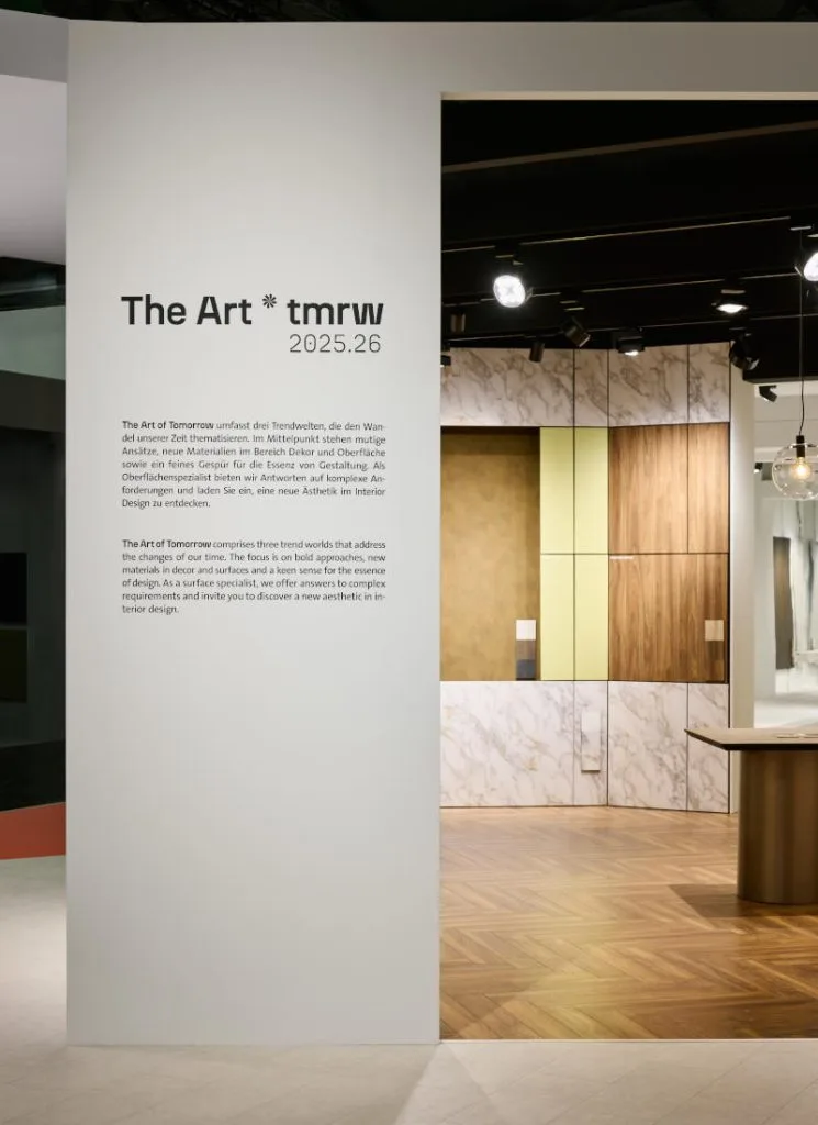 Schattdecor - plakat "The art of tomorrow" na targach