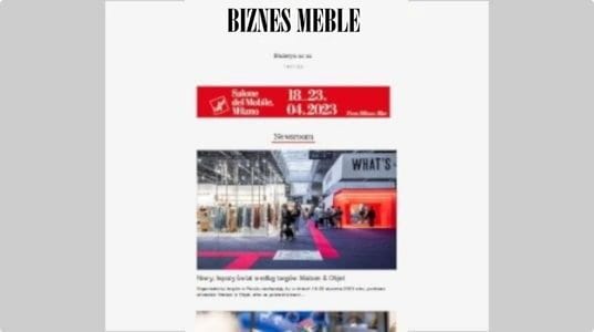Wzór Biuletynu portalu www.biznes-meble.pl - nowe logo 2025