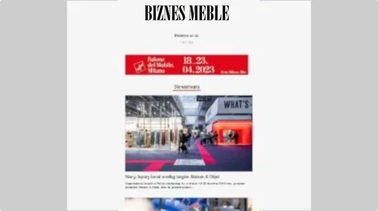Wzór Biuletynu portalu www.biznes-meble.pl - nowe logo 2025