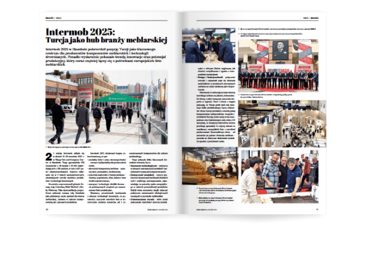 Miesięcznik BIZNES.meble.pl - wydanie listopad 2025. Rozkład branża.