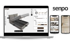 Interfejs konfiguratora 3D Senpo do personalizacji mebli