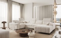 Brattex - Dafine IV Spring (Duży narożnik w kolorze écru, jasny i nowoczesny)