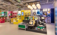 Wystawa tekstyliów na Oxford Street w Londynie.