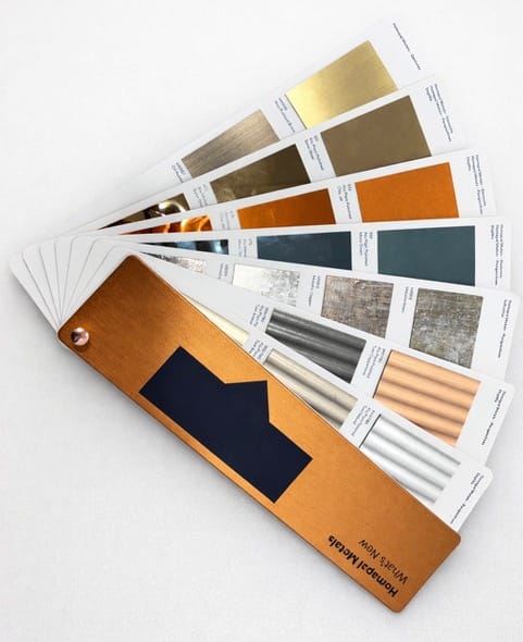 Wzornik nowych dekorów metalowych Homapal w kolekcjach Perspectives i Gestures