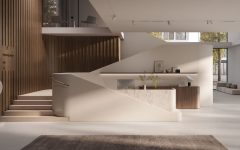 Kolekcja materiałów dekoracyjnych EGGER – dekor Beż aksamitny, Drewno Bolivar brązowe, Granit Ambiance beżowy