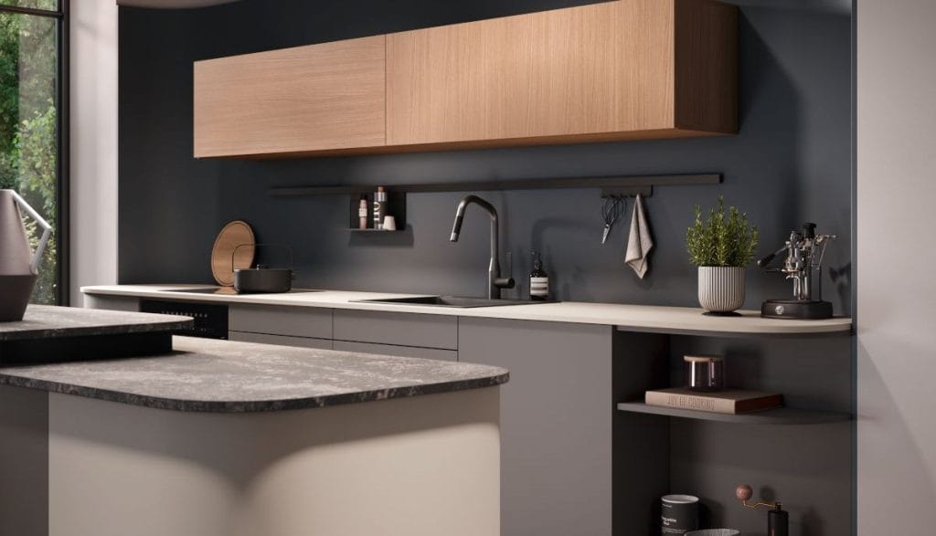 Kolekcja materiałów dekoracyjnych EGGER – Granit Ambiance czarny, Ciemnoniebieski, Szary Angora, Havanna szary, Kasztan Brighton