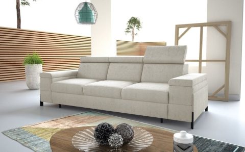 Sofa rozkładana ULÍSES 3SFBK w aranżacji salonu – modne tkaniny 2026