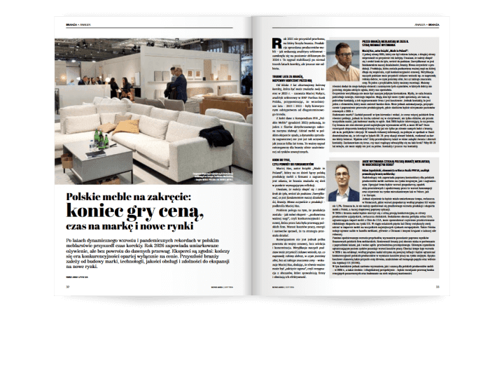 Miesięcznik BIZNES MEBLE - wydanie luty 2026. Rozkład branża.