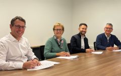 Przekazanie władzy w firmie ALFA Klebstoffe (od lewej): Christian Bänninger, Maya Bänninger, Andri Simmler i Thomas Simmler.