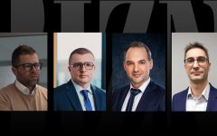 Od lewej: Maciej Has, autor książki „Made in Poland”, który na co dzień łączy polską produkcję mebli z firmami z zagranicy; Sebastian Błaszkiewicz, Head of Sales Excellence Univio, członek Rady Izby Gospodarki Elektronicznej; Maciej Nałęcz, analityk sektorowy w BNP Paribas Bank Polska; Adam Jagodziński, ekonomista w Biurze Analiz PFR SA, analityk prowadzący branżę meblarską.