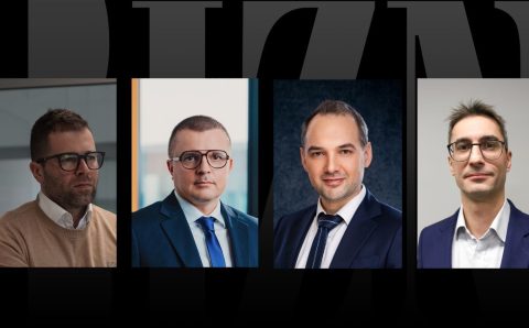 Od lewej: Maciej Has, autor książki „Made in Poland”, który na co dzień łączy polską produkcję mebli z firmami z zagranicy; Sebastian Błaszkiewicz, Head of Sales Excellence Univio, członek Rady Izby Gospodarki Elektronicznej; Maciej Nałęcz, analityk sektorowy w BNP Paribas Bank Polska; Adam Jagodziński, ekonomista w Biurze Analiz PFR SA, analityk prowadzący branżę meblarską.