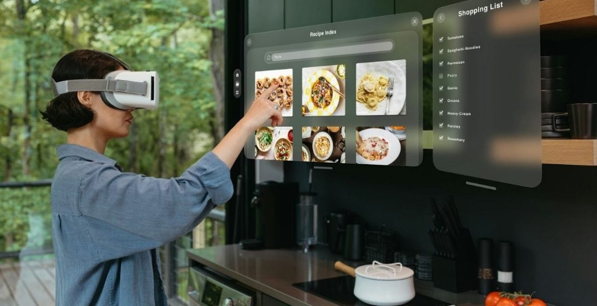 Interfejs smart home w kuchni przyszłości – zarządzanie przepisami i domem przez gesty w systemie Grenton i meblach Majewski.