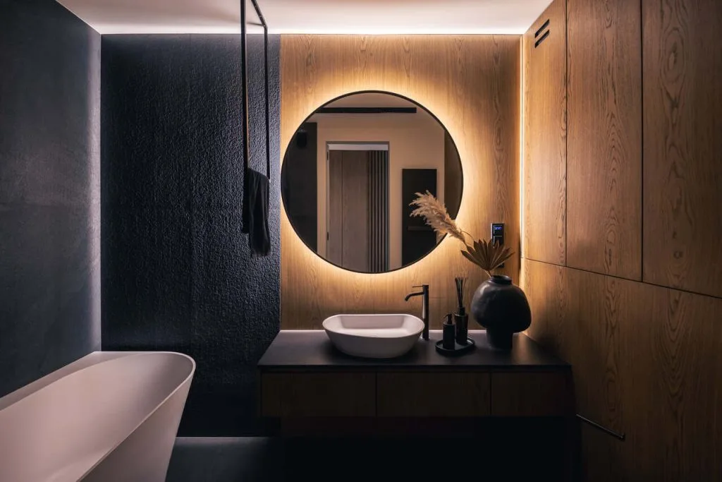 Łazienka. Projekt: masz.design. Fot. Adam Burdyło. Materiały prasowe marki Rubio Monocoat.