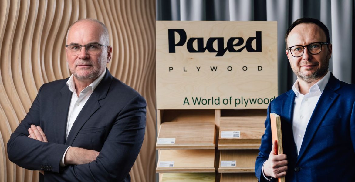 Od lewej: Stanislav Podlucky, członek Zarządu Paged Plywood ds. Sprzedaży i Marketingu i Przemysław Kłobut, prezes Zarządu PAGED Plywood od 1 lutego 2026 r.