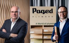 Od lewej: Stanislav Podlucky, członek Zarządu Paged Plywood ds. Sprzedaży i Marketingu i Przemysław Kłobut, prezes Zarządu PAGED Plywood od 1 lutego 2026 r.