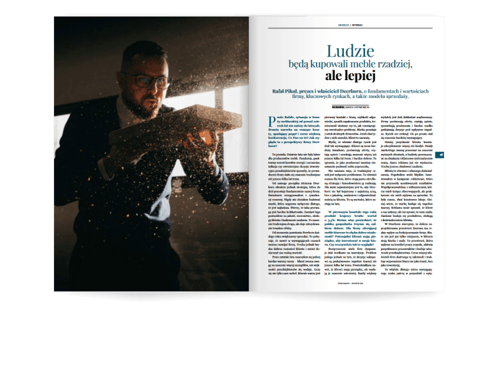 Miesięcznik BIZNES MEBLE - wydanie sierpień 2026. Rozkład branża.