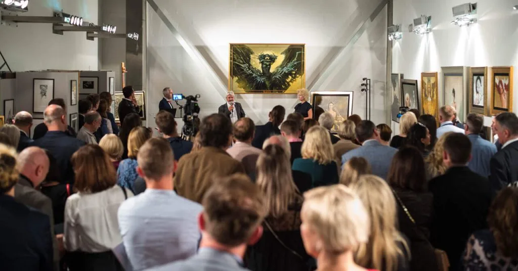 Wernisaż wystawy Karola Bąka „Arte Factum” (wrzesień 2019 r.).