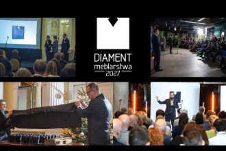 Historia konkursu Diament Meblarstwa to wiele wyjątkowych momentów, jak premiera statuetek, które zaprojektował Jarosław Perszko, czy 18. edycja, podczas której prelekcję wygłosił Maciej Nowicki. Fot. Tomasz Markowski.