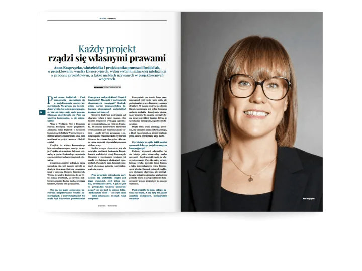 Miesięcznik BIZNES MEBLE - wydanie wrzesień 2026. Rozkład design.