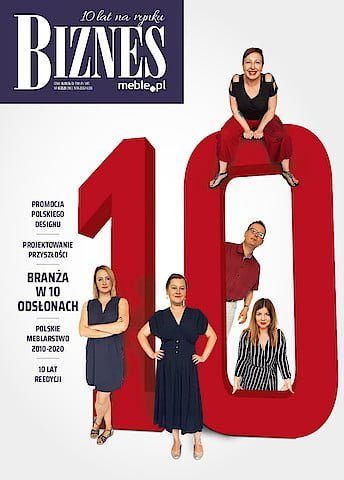 Okładka miesięcznika BIZNES.meble.pl wydanie sierpień 2020.