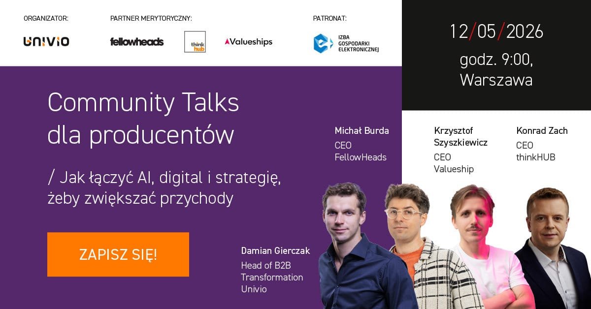 Jak połączyć AI, digital i strategię, aby zwiększać przychody w firmie produkcyjnej? Dedykowane spotkanie producentom